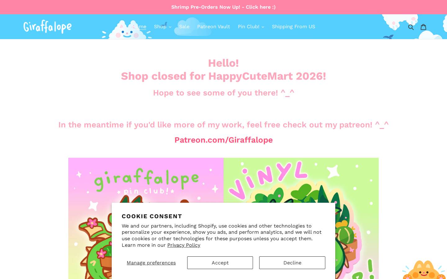 giraffalope.com homepage screenshot