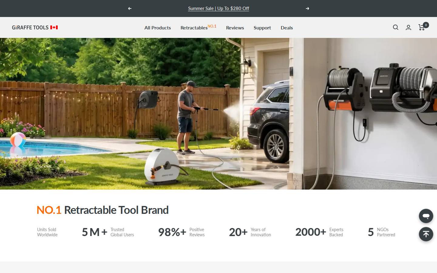 Giraffetools homepage screenshot