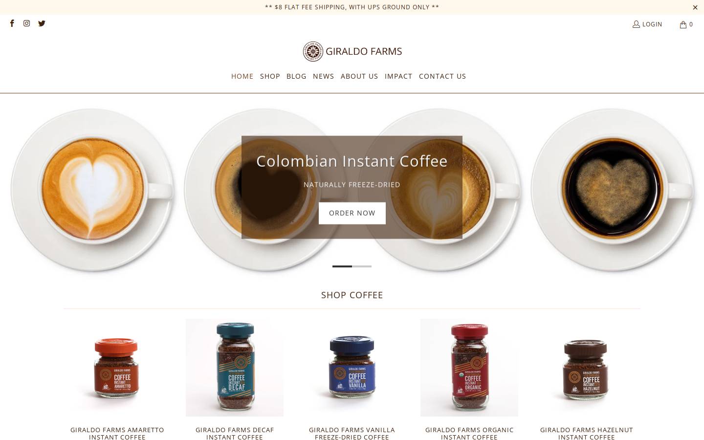 giraldofarms.com homepage screenshot