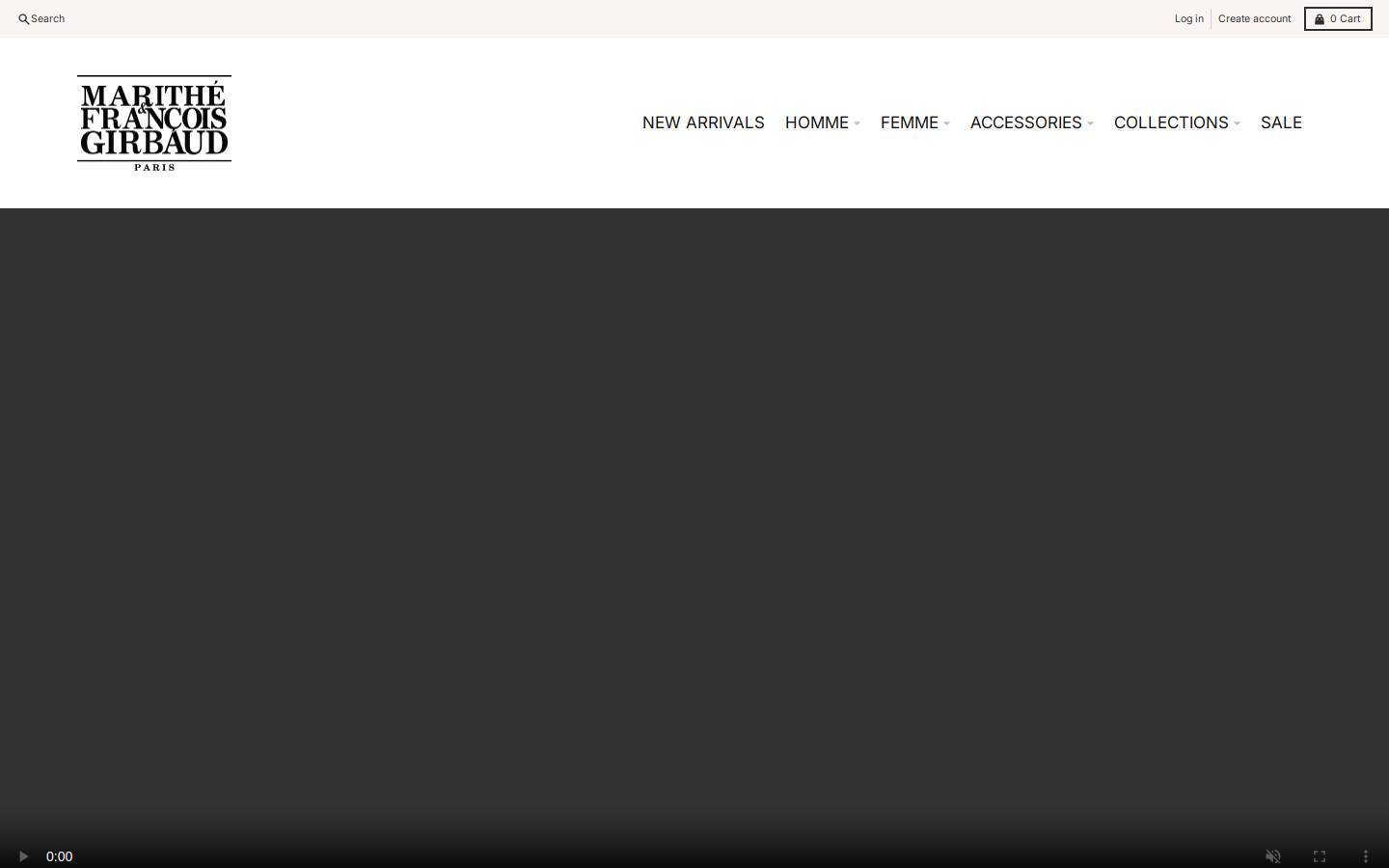 girbaud.com homepage screenshot