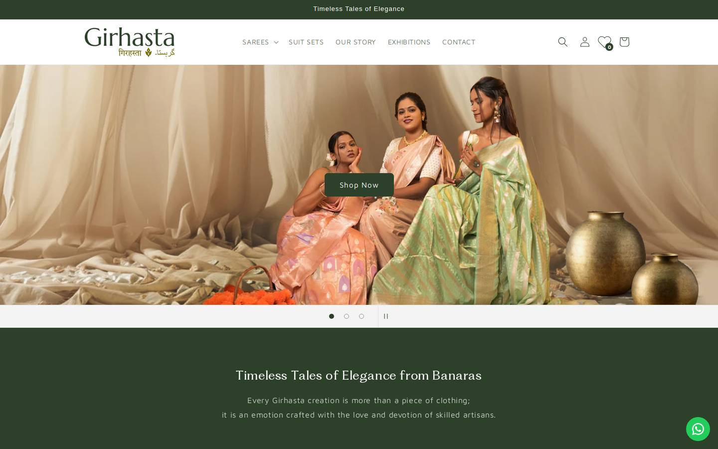 girhasta.com homepage screenshot