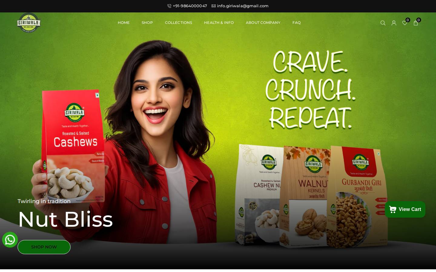 giriwala.com homepage screenshot