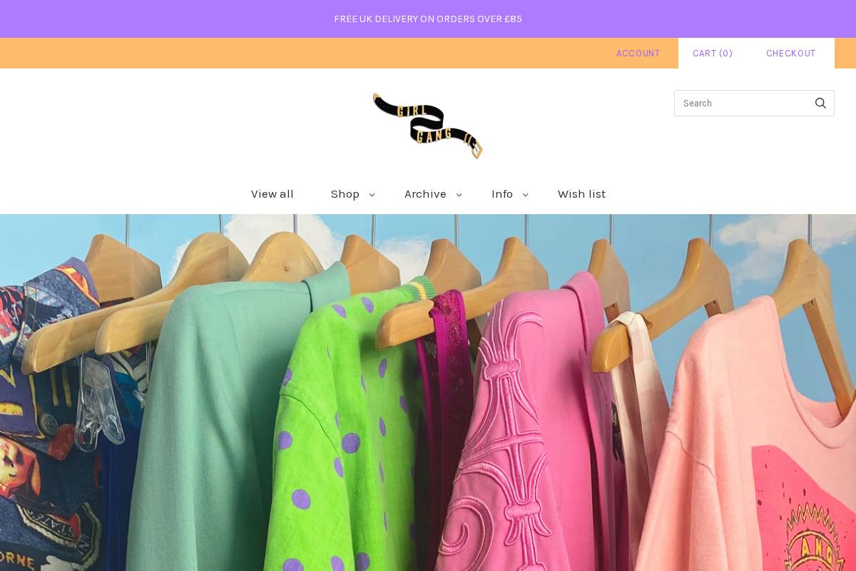 girlgang.co.uk homepage screenshot