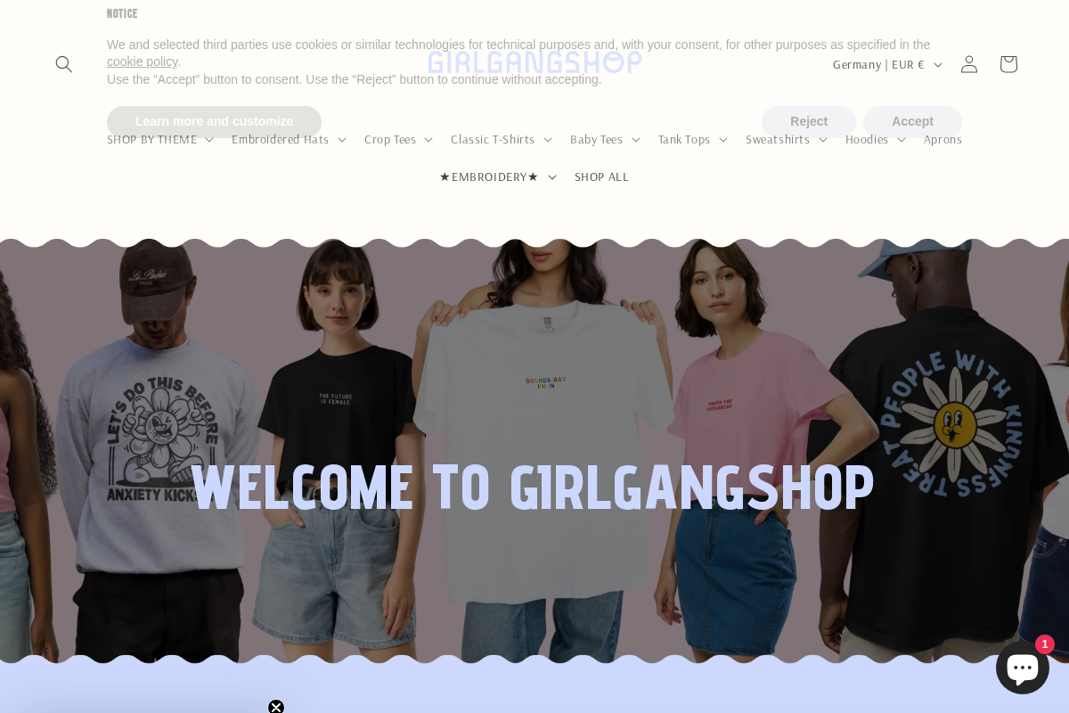 girlgangshop homepage screenshot