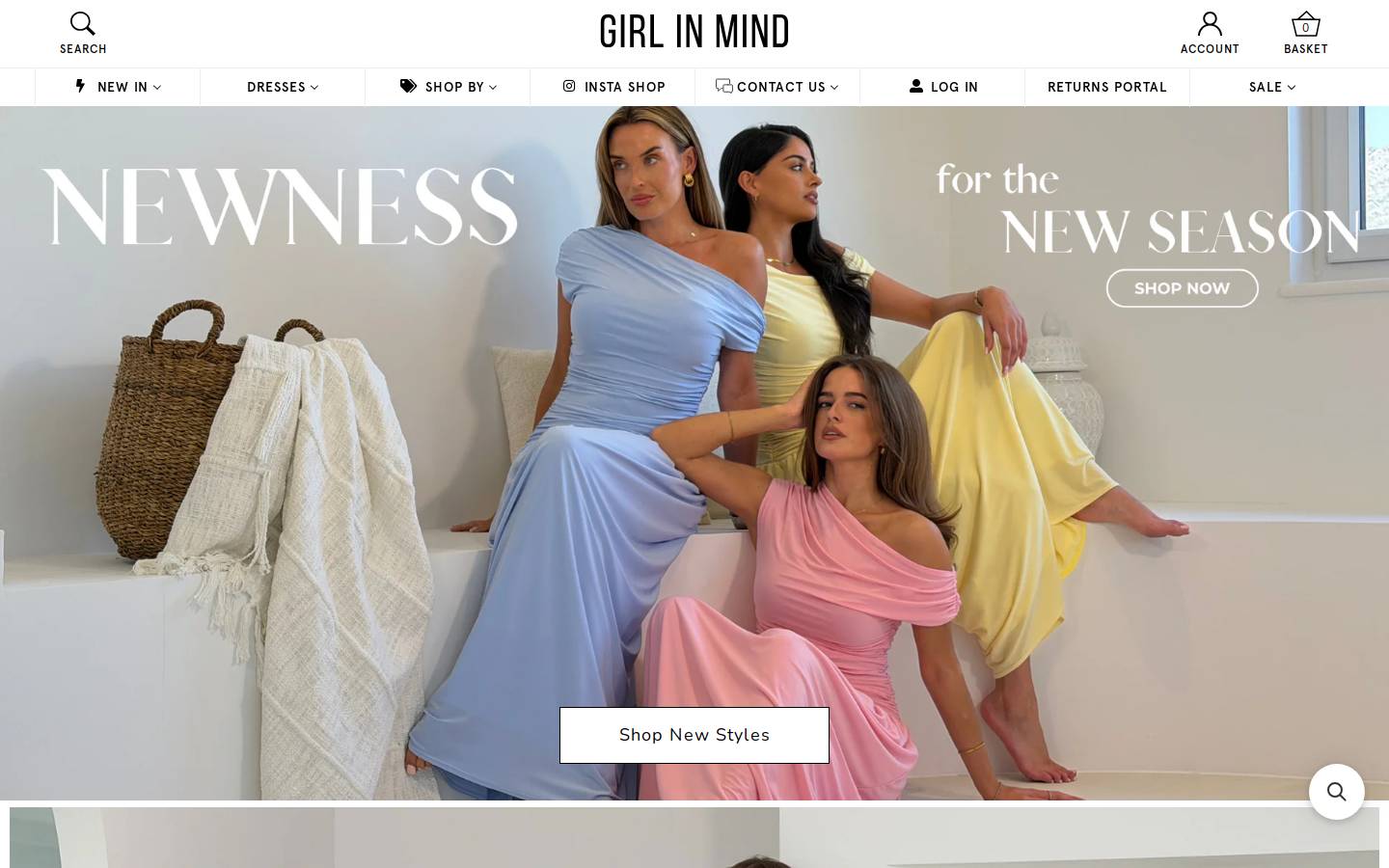 Girl In Mind homepage screenshot