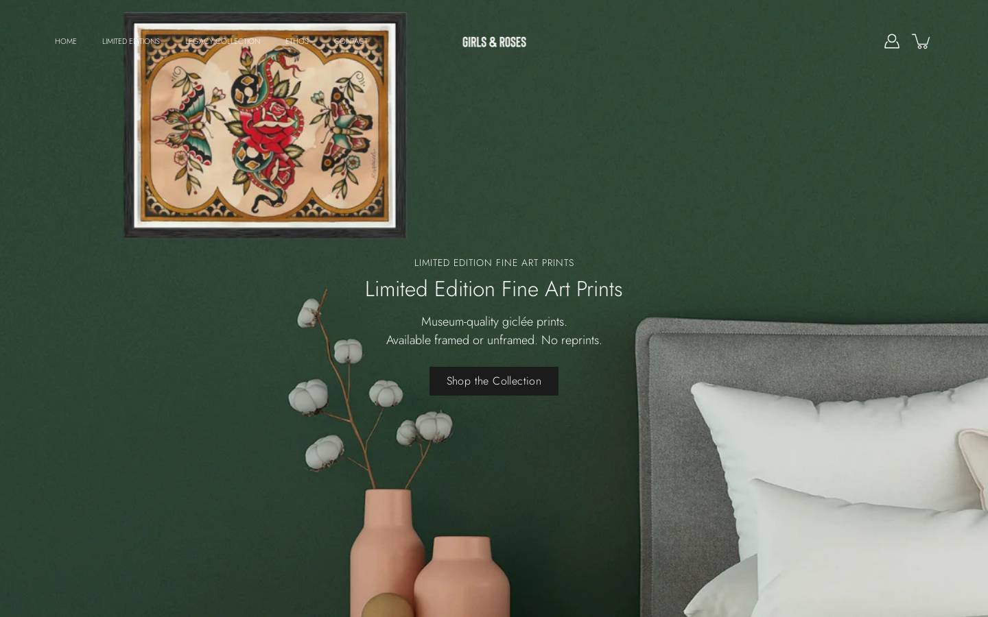 Girls & Roses Tattoo Studio homepage screenshot