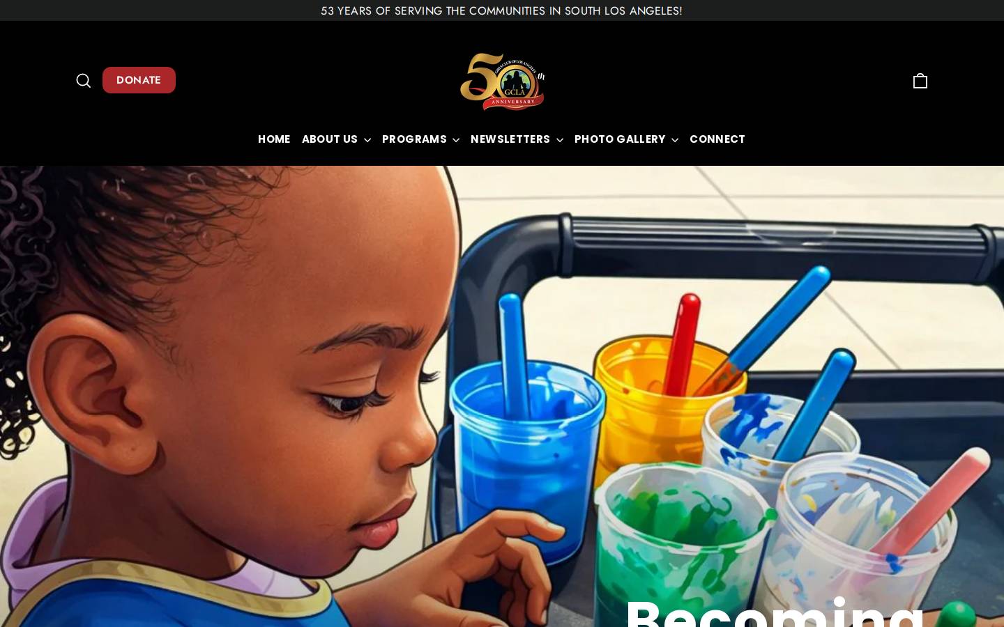 girlsclubla.org homepage screenshot