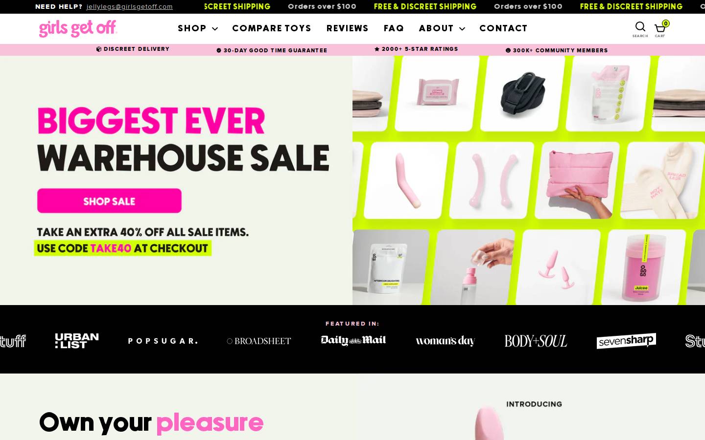 Girls Get Off homepage screenshot