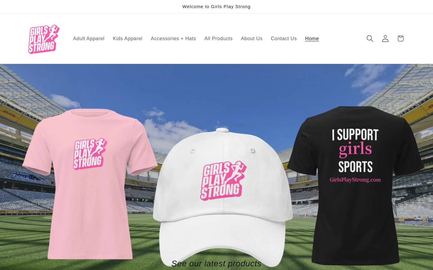 girlsplaystrong.com homepage screenshot
