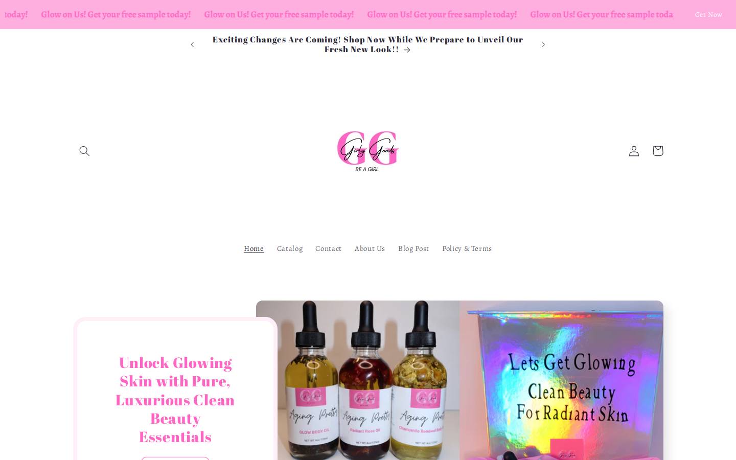 girlygoodsbeagirl.com homepage screenshot