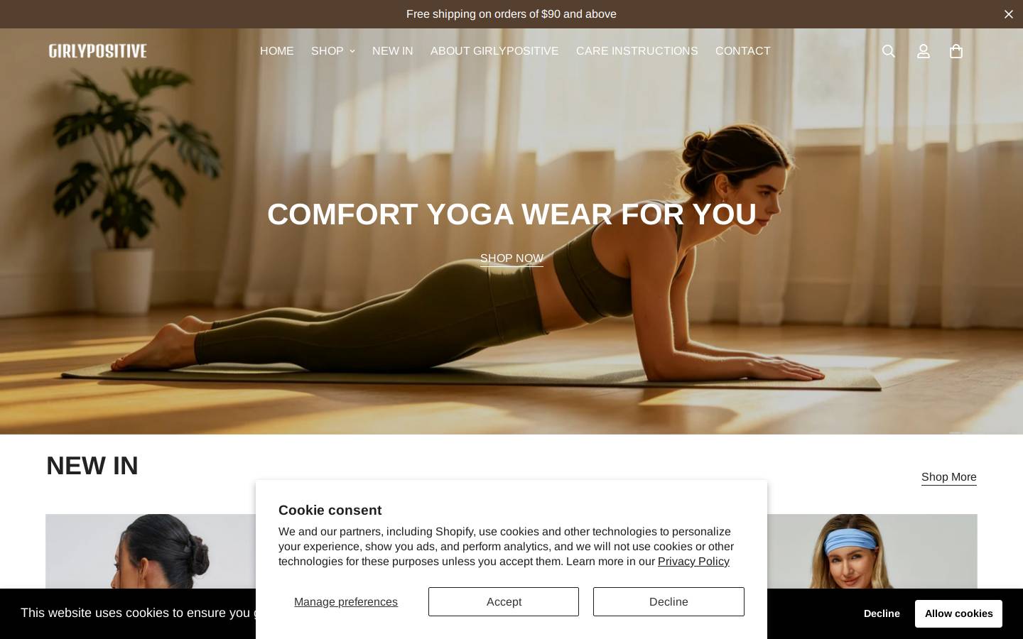 girlypositive.com homepage screenshot