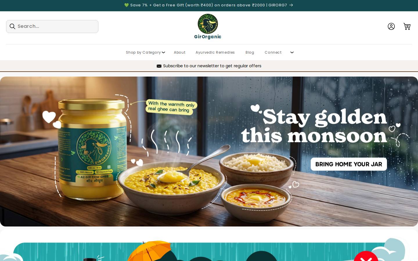 girorganic.com homepage screenshot