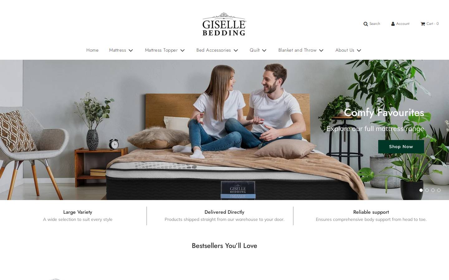 gisellebedding.com.au homepage screenshot