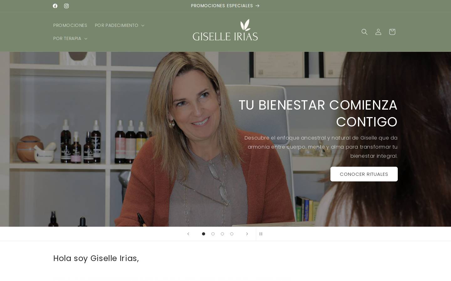 giselleirias.com homepage screenshot