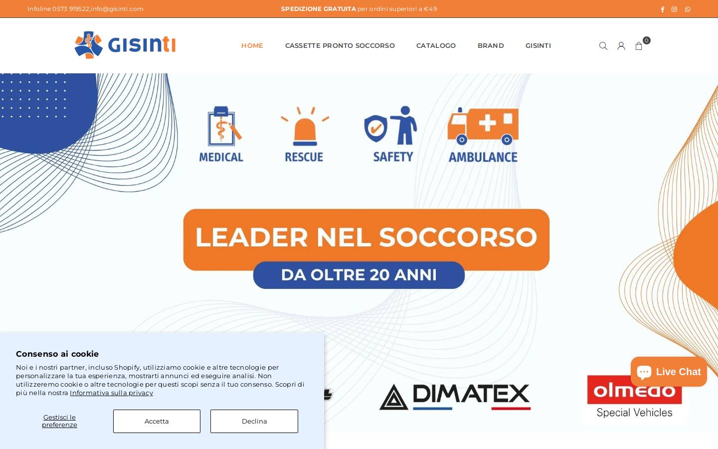 Gisinti homepage screenshot