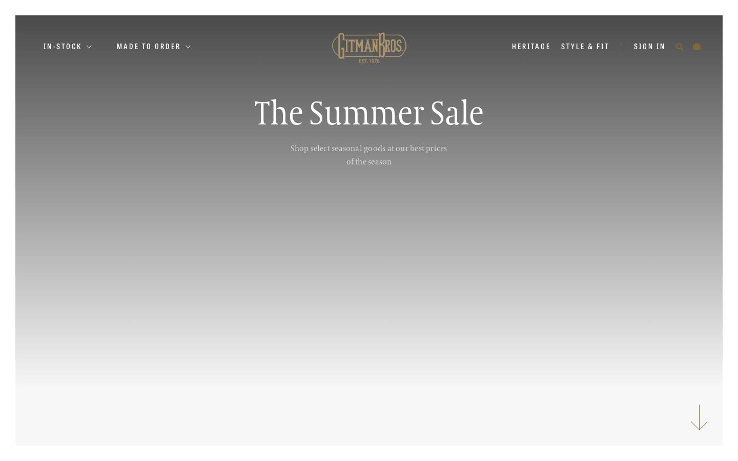 Gitman Bros. homepage screenshot