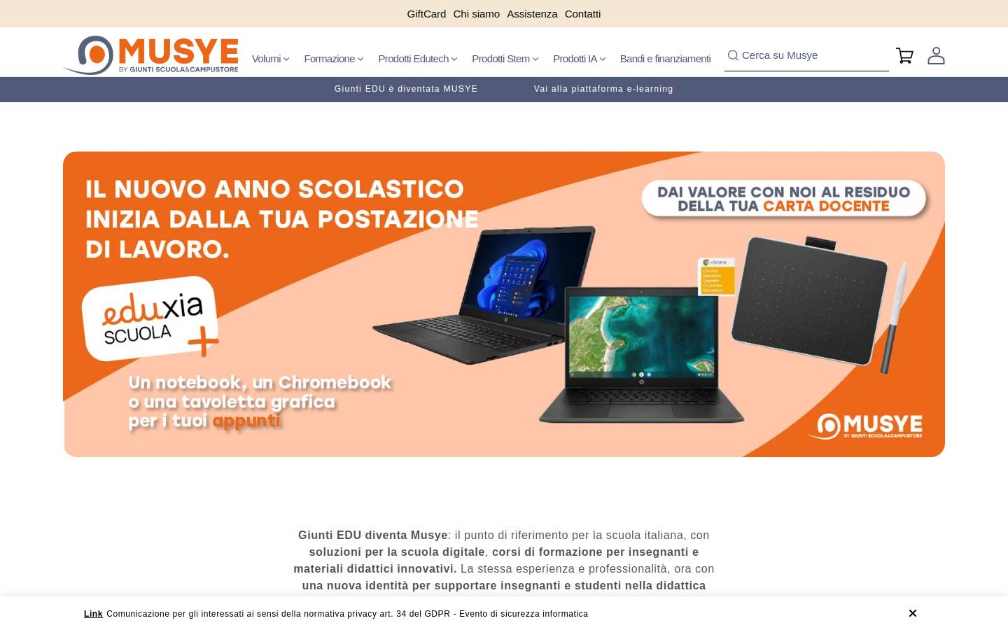 giuntiedu.it homepage screenshot