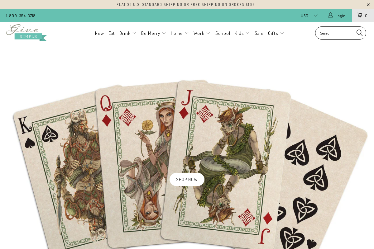 Give Simple homepage screenshot