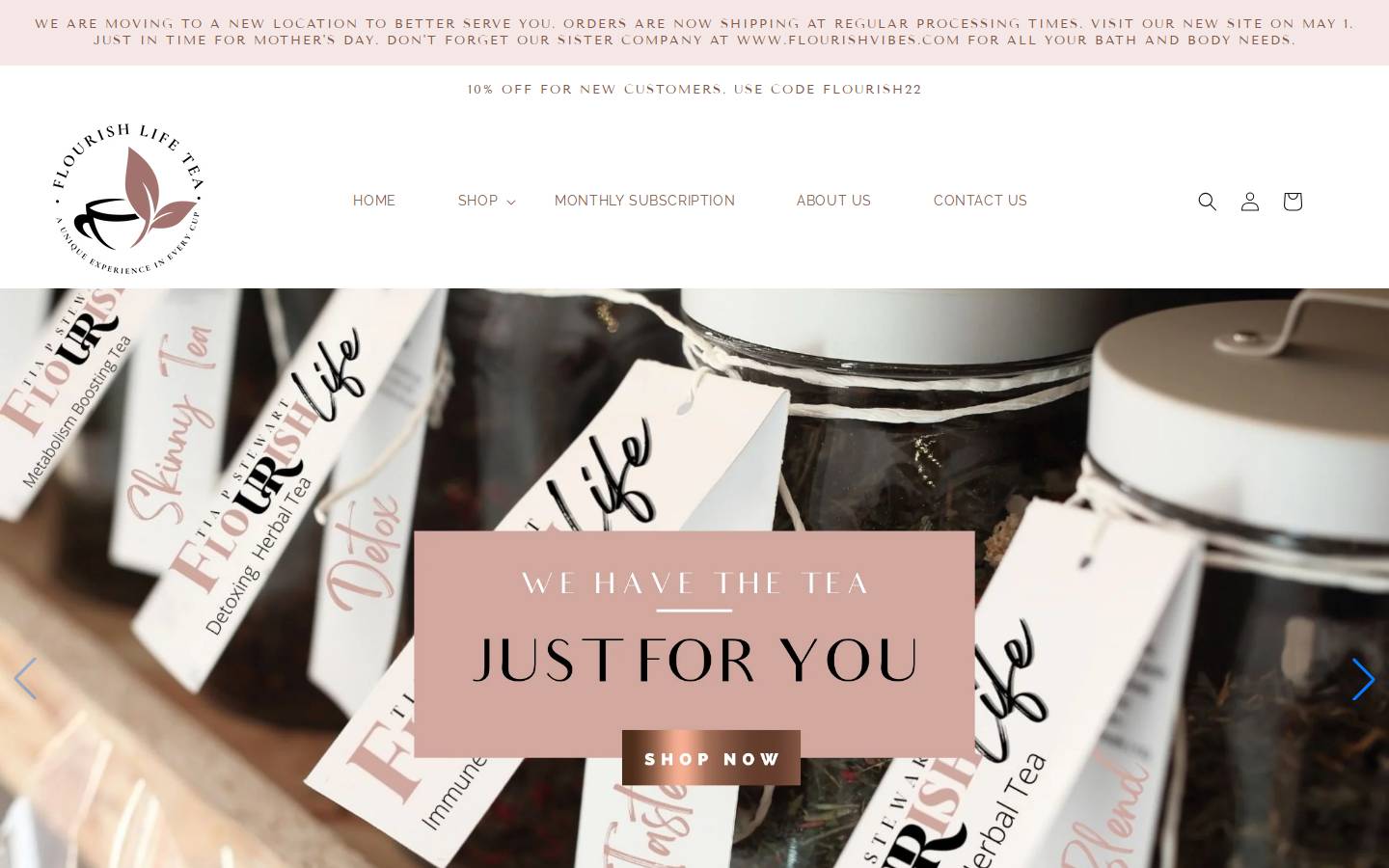 giveusthetea.com homepage screenshot