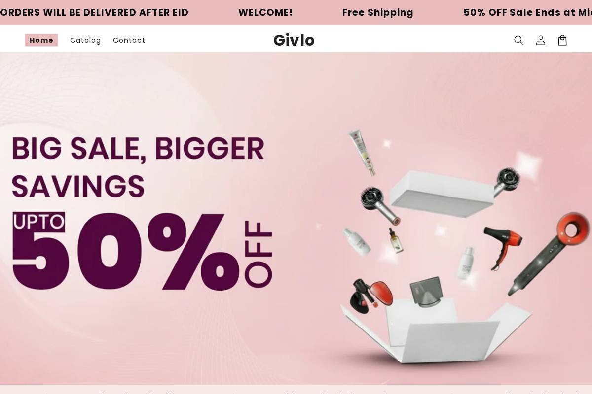 givlo.store homepage screenshot