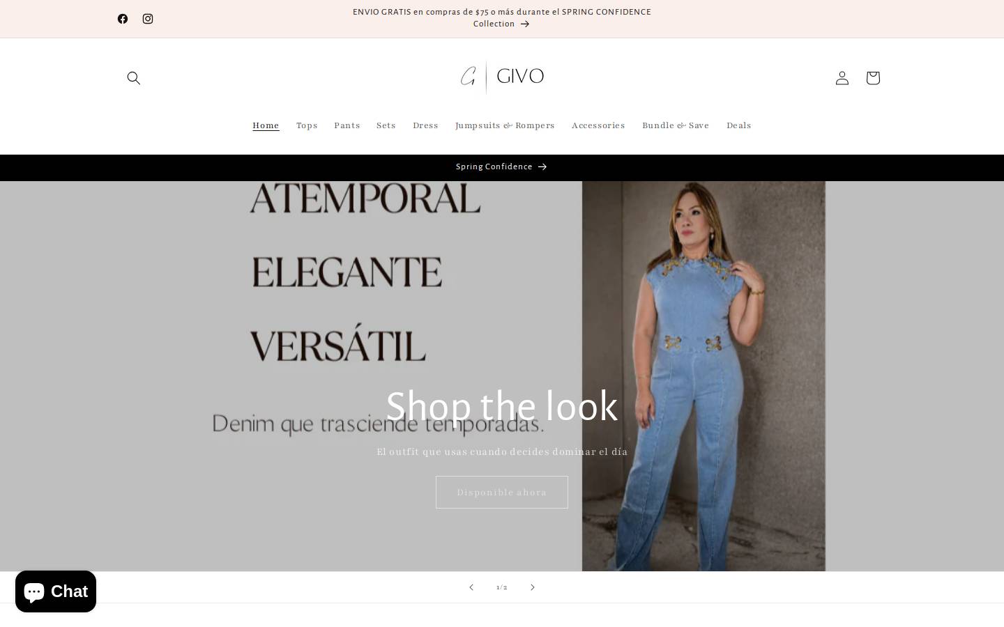 givoboutique.com homepage screenshot