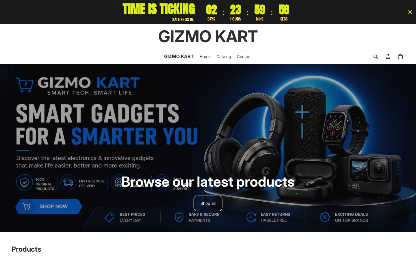 gizmokaart.com homepage screenshot