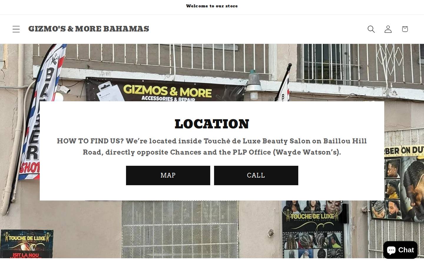 gizmosmorebahamas.com homepage screenshot