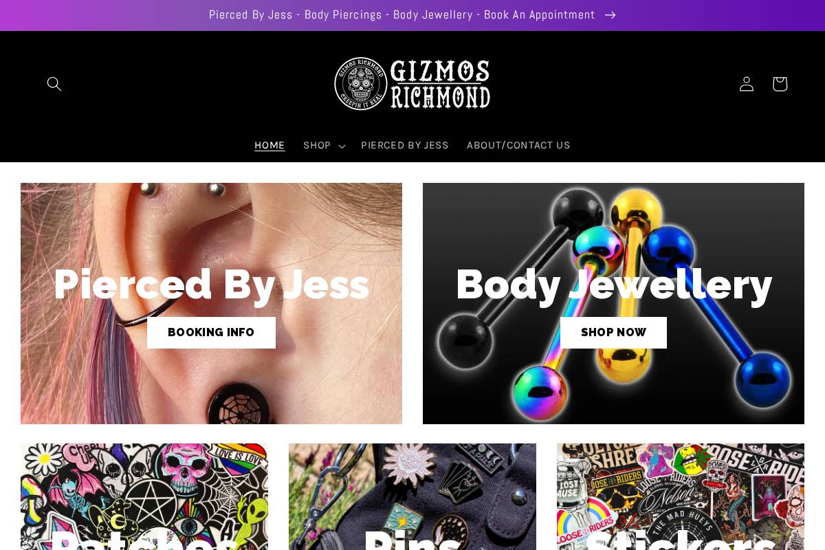 gizmosrichmond.co.nz homepage screenshot