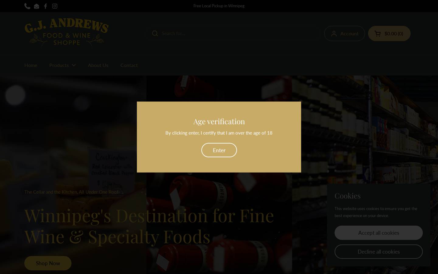 gjandrews.ca homepage screenshot