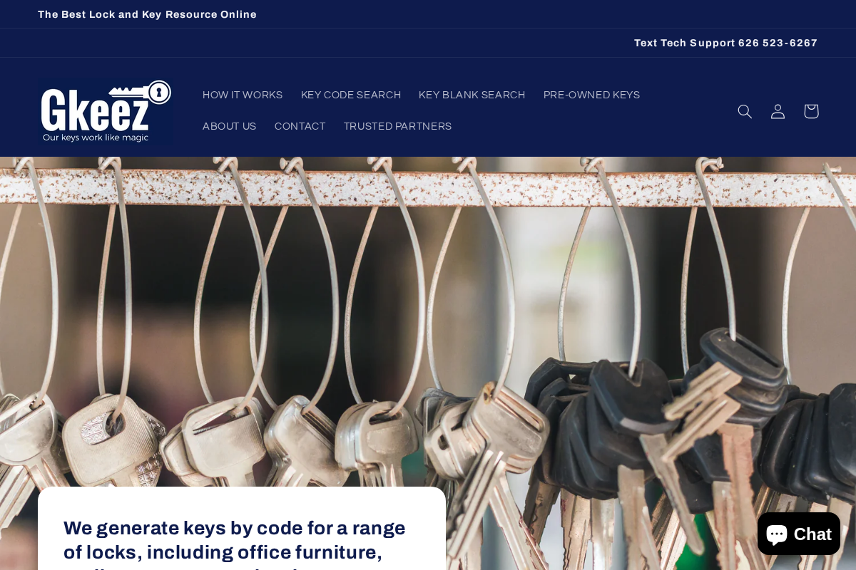 GKEEZ homepage screenshot