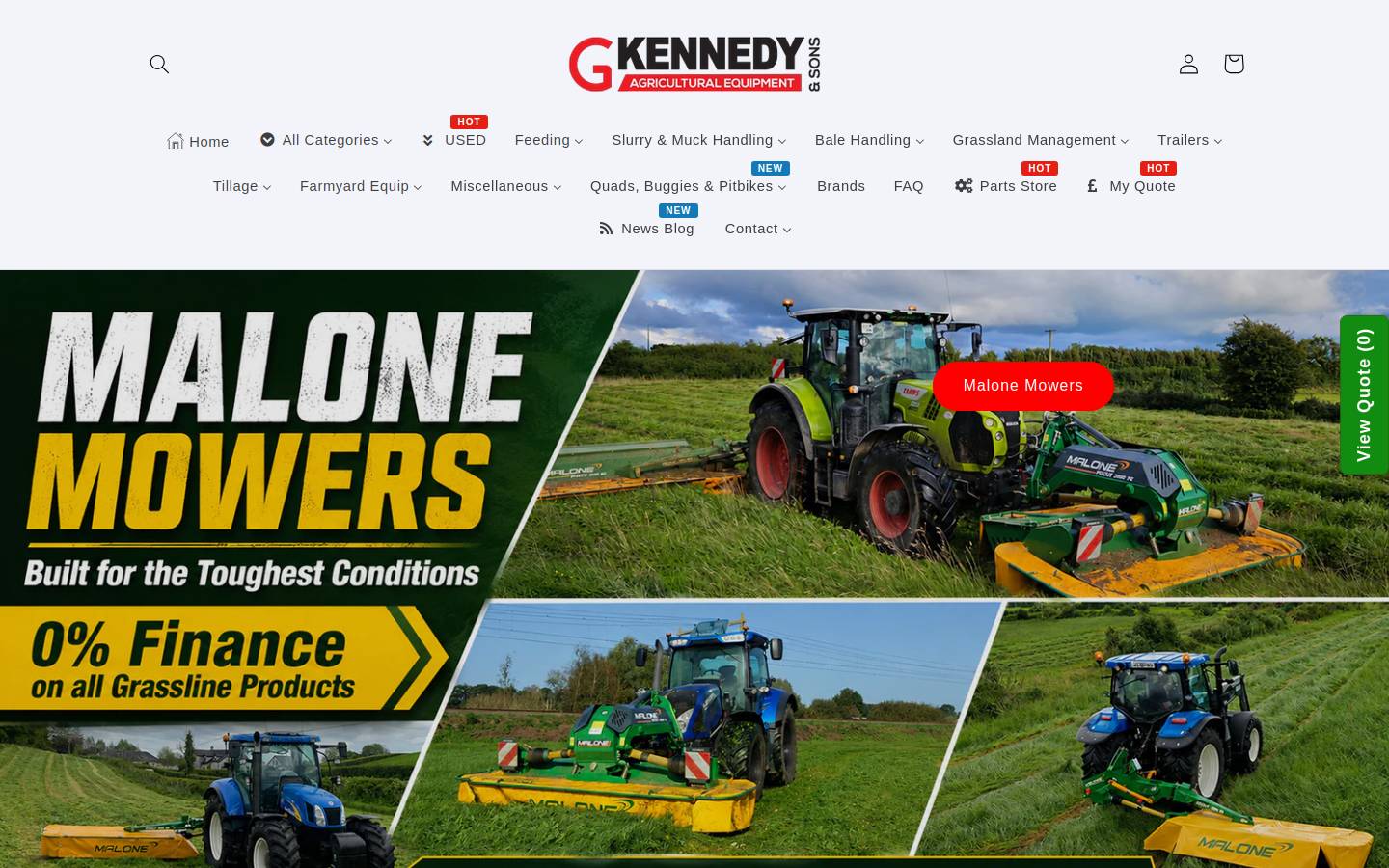 gkennedyagrisales.com homepage screenshot