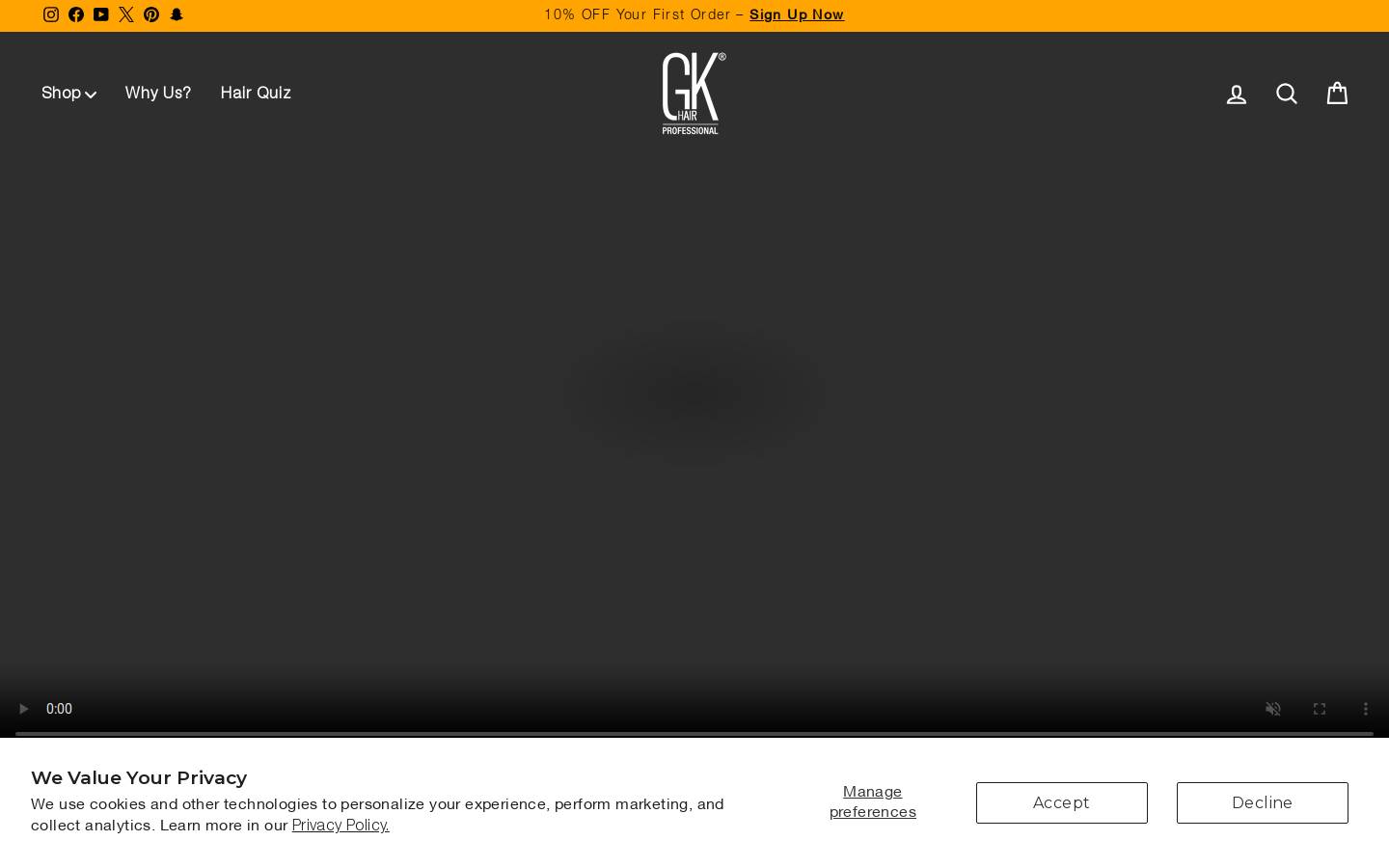 GKhair homepage screenshot