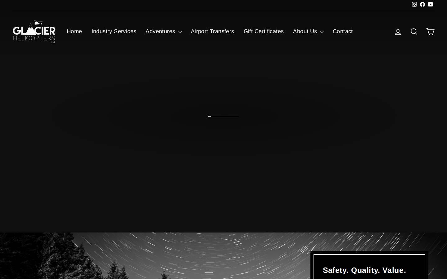 glacierhelicopters.ca homepage screenshot