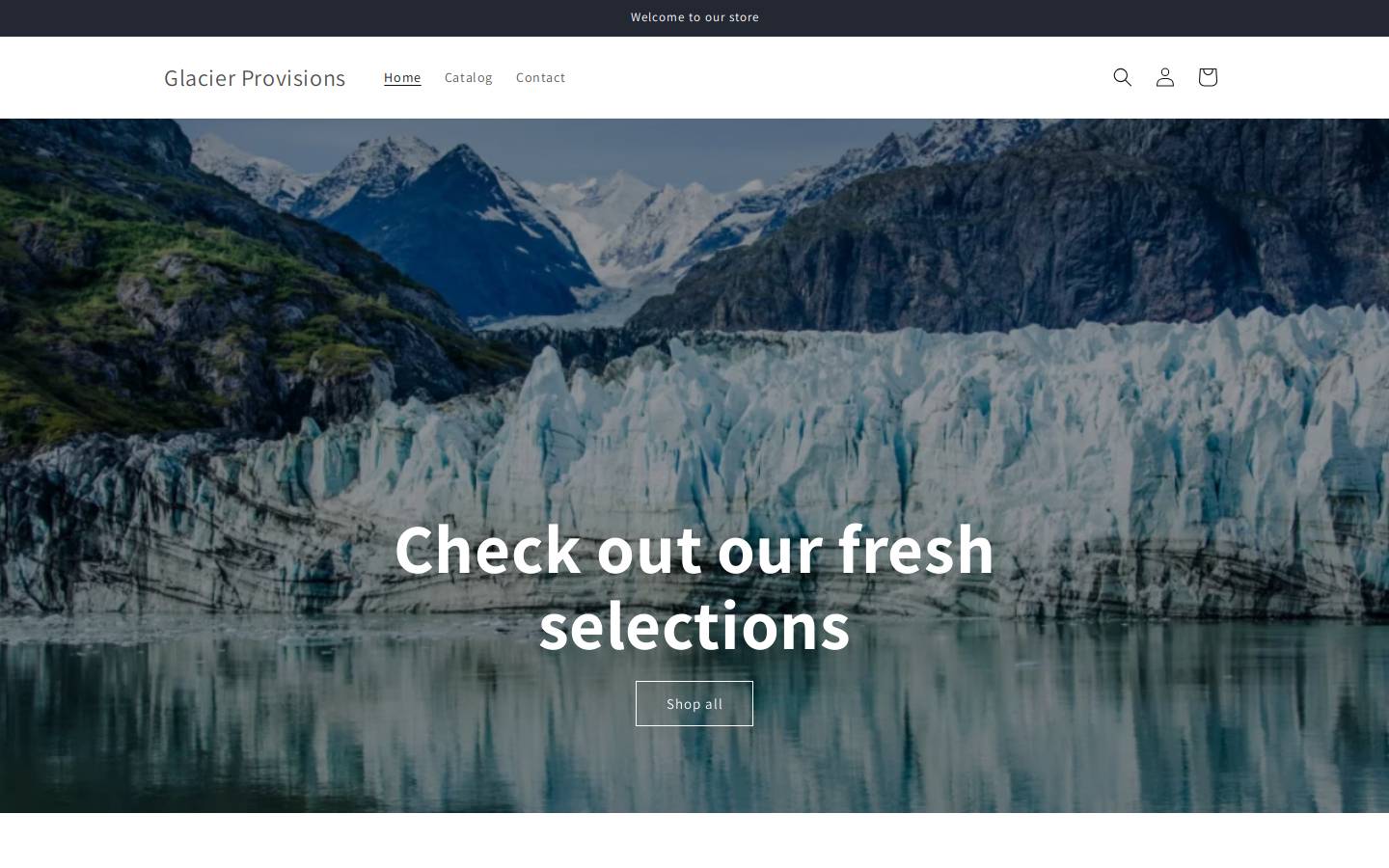 glacierprovisions.com homepage screenshot
