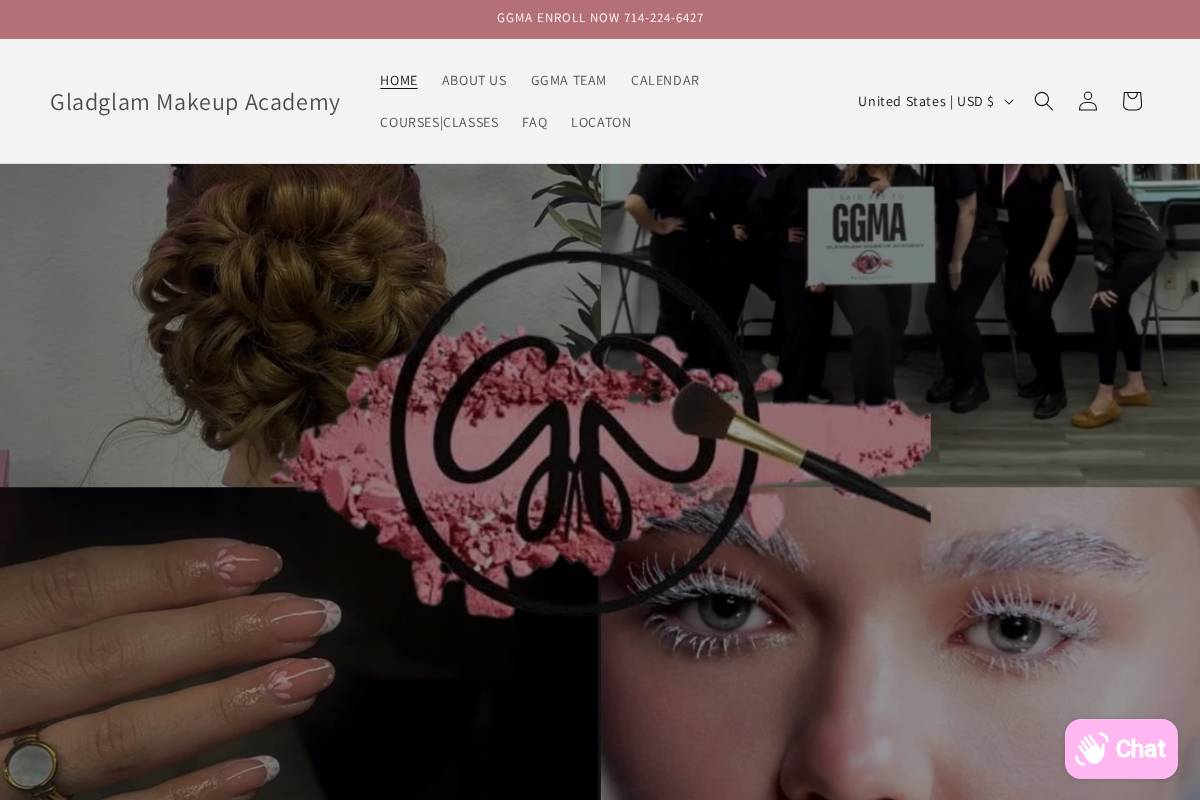 gladglam.net homepage screenshot