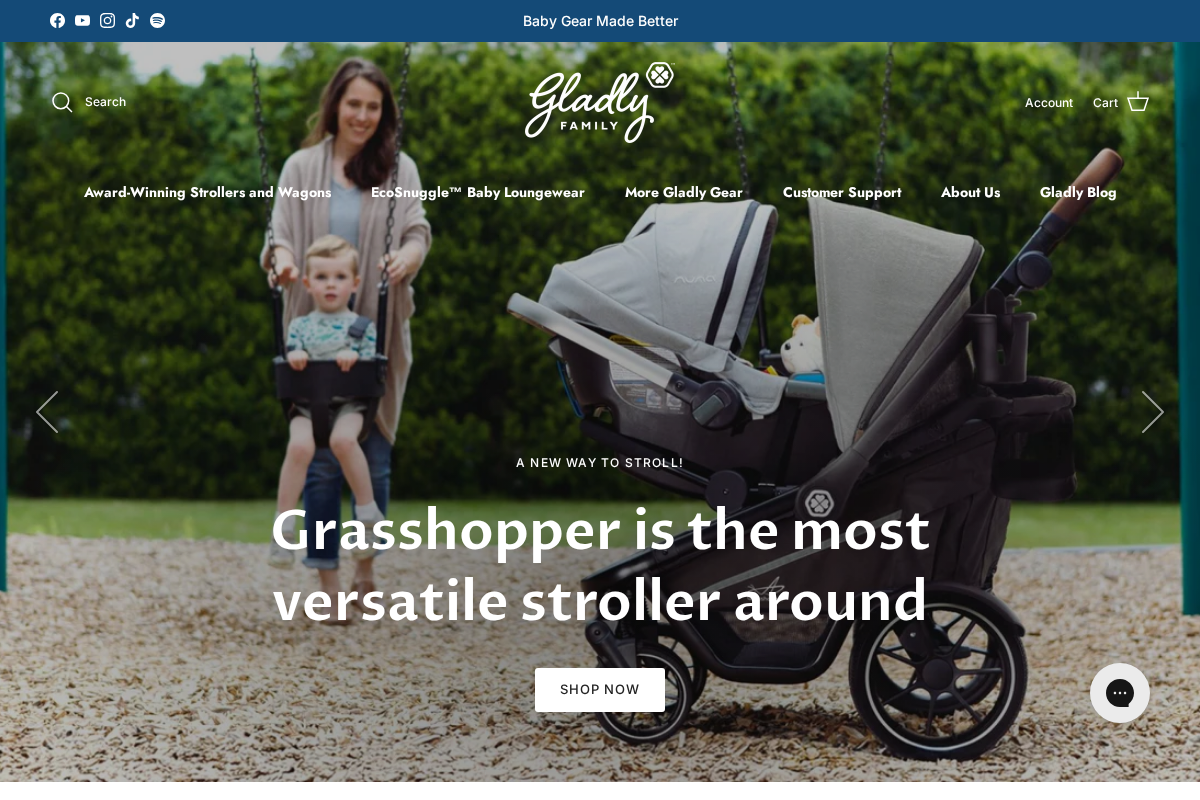 Gladly Family homepage screenshot