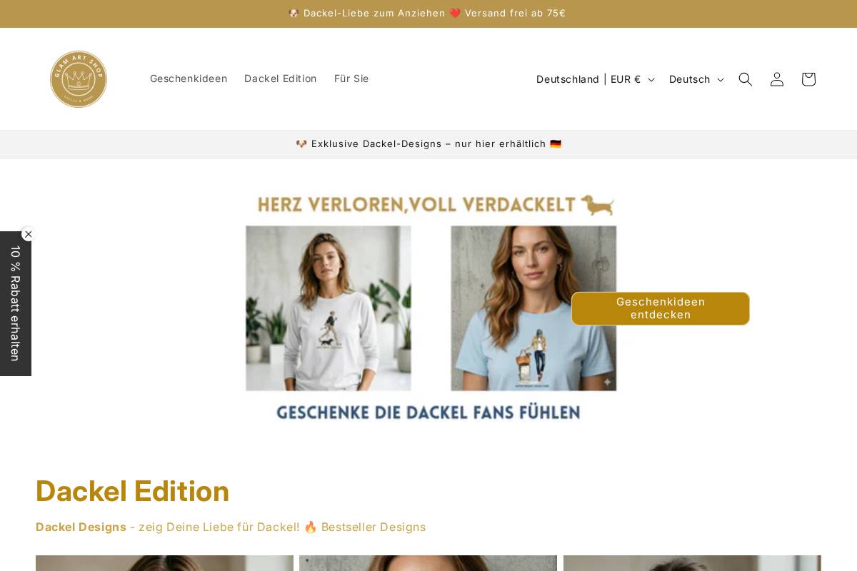 glam-art-shop.com homepage screenshot