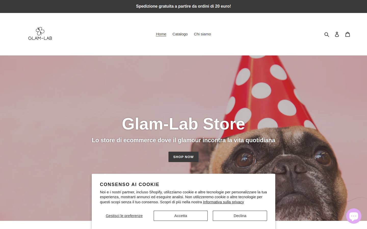 glam-lab.com homepage screenshot