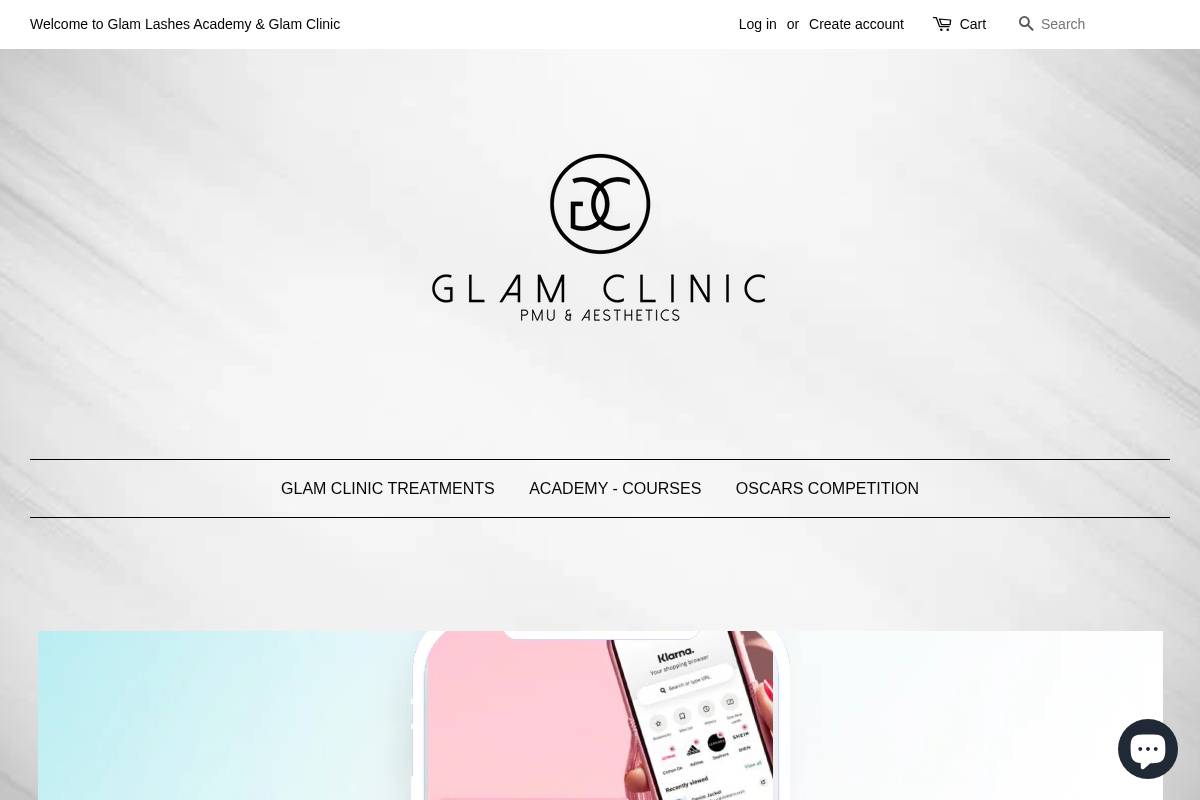 glam-lashesuk.com homepage screenshot
