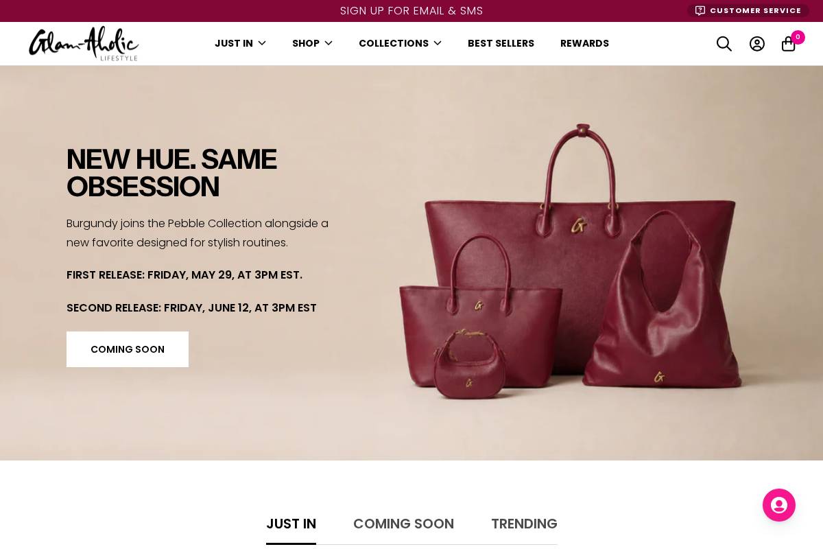 glamaholiclifestyle.com homepage screenshot