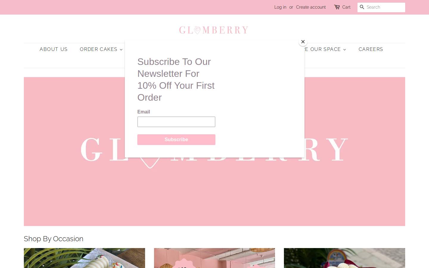 Glamberry homepage screenshot
