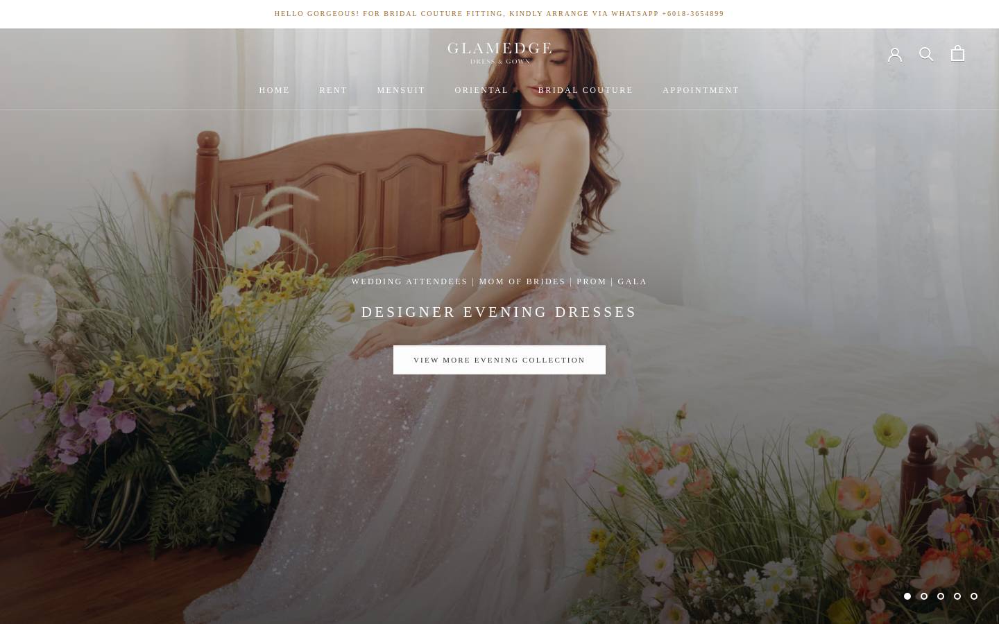 glamedge.co homepage screenshot