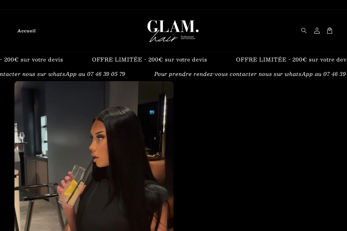 glamextensions.fr homepage screenshot