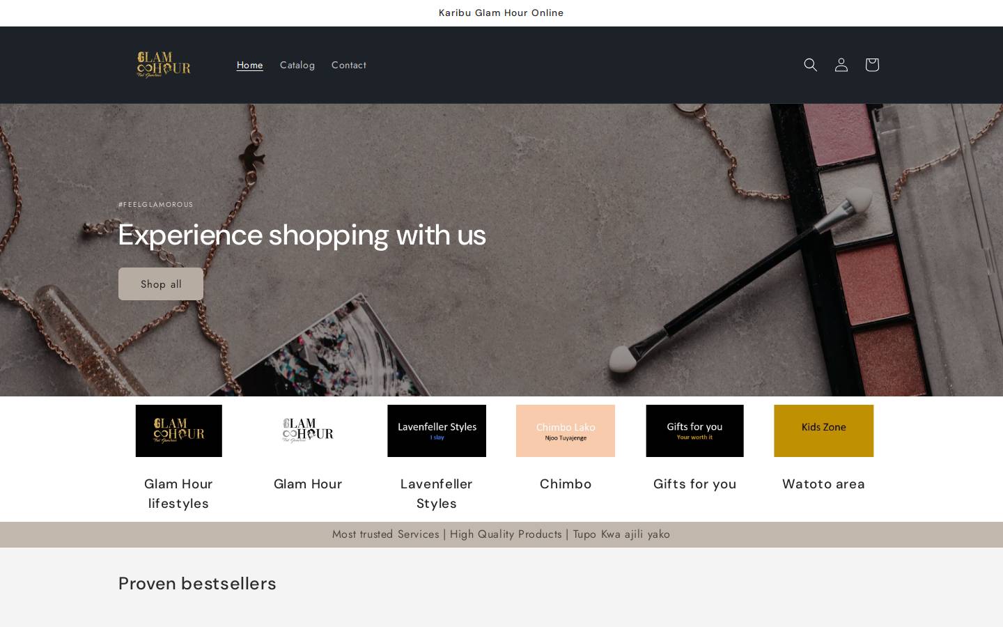 glamhourtz.com homepage screenshot