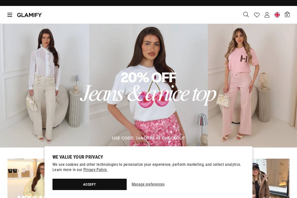 Glamifyfashion  homepage screenshot
