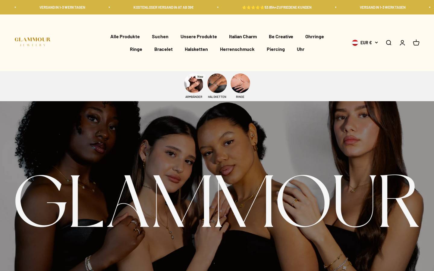 glammour.at homepage screenshot