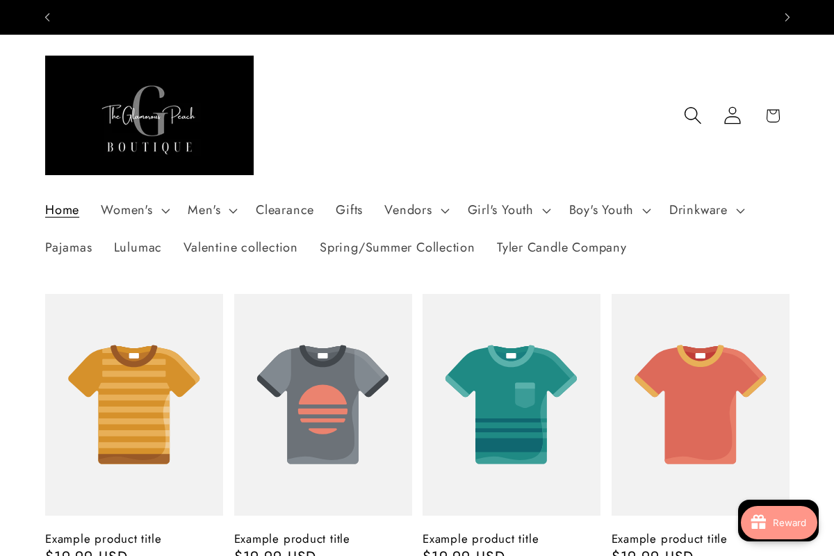 Glamorouspeachboutique homepage screenshot