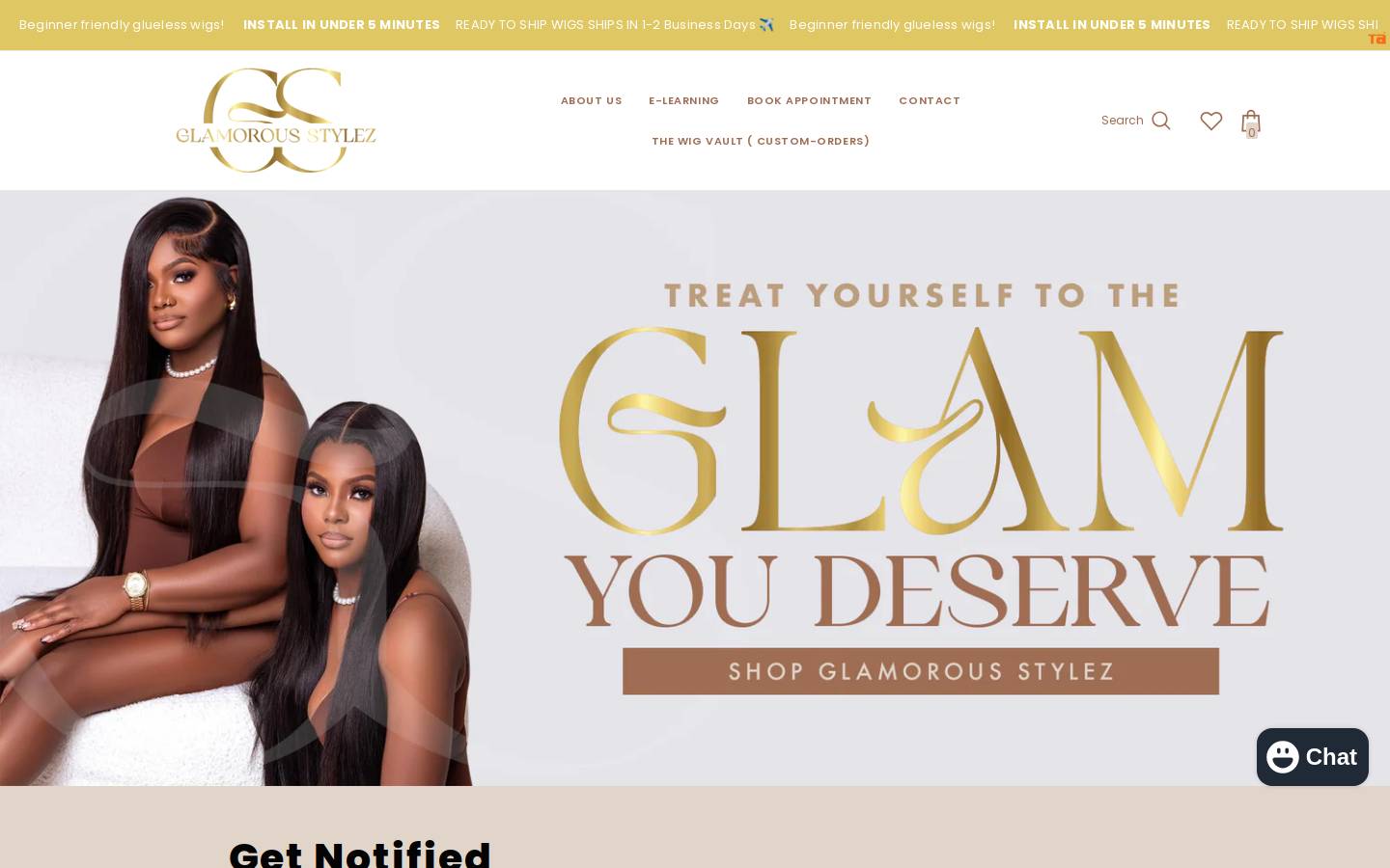 glamorousstylez.co homepage screenshot