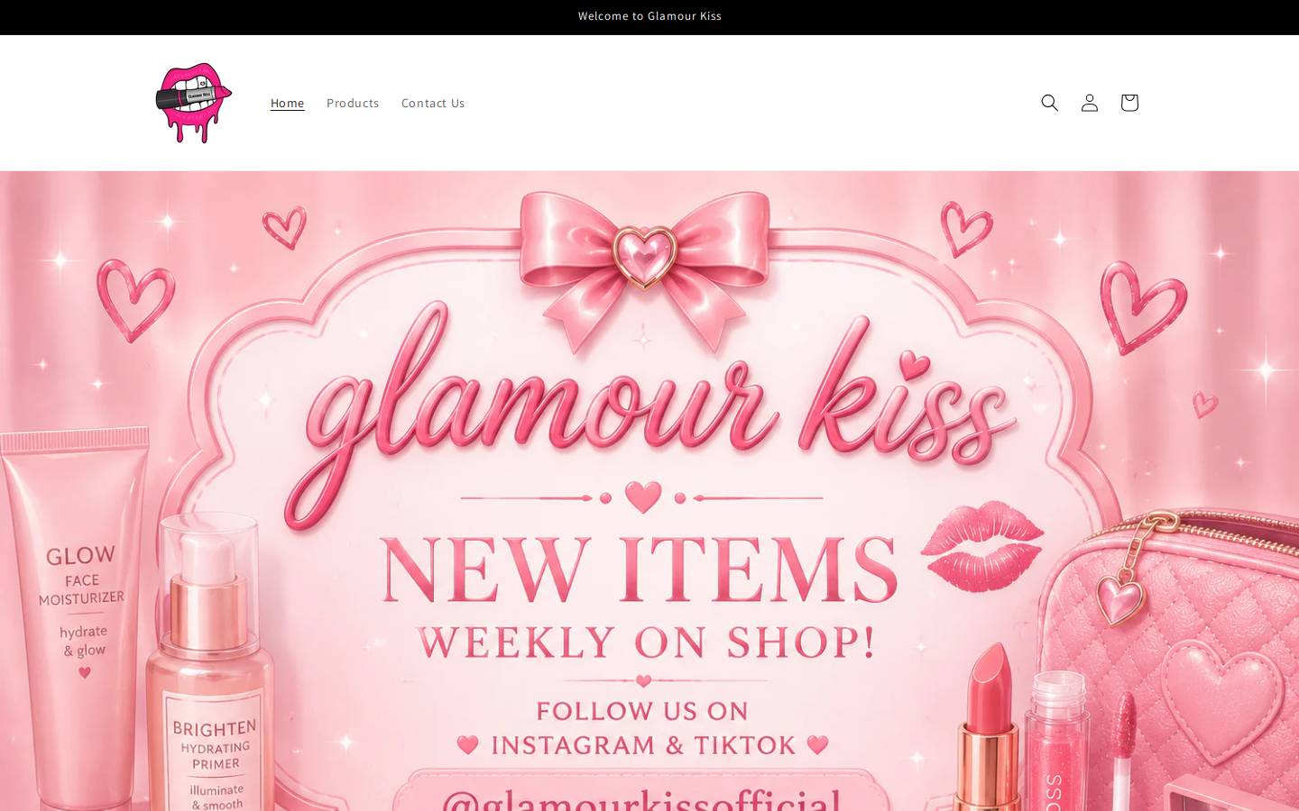 glamourkiss.com homepage screenshot