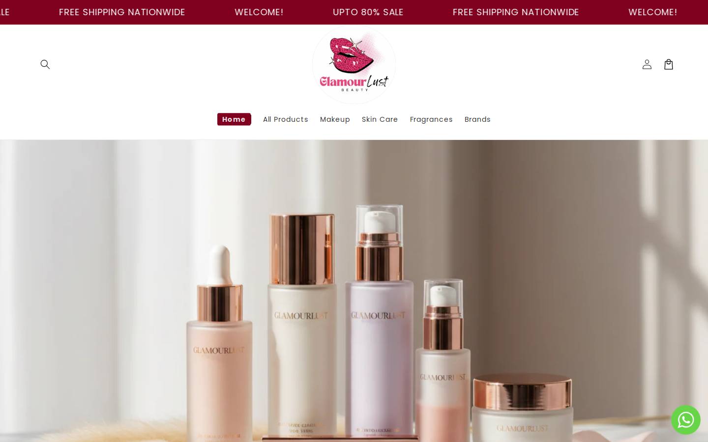 glamourlust.com homepage screenshot